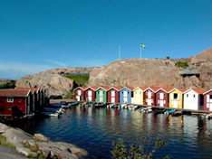 Blick auf Smögen, ein Urlaubermagnet an Schwedens Westküste
