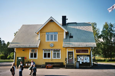Bahnhof der Inlandsbahn in Dorotea in Schweden