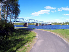 Haparanda in Schweden, Brücke über den Torneälv