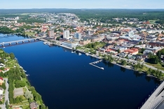 Blick auf die Stadt Umeå