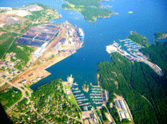 Blick auf Oxelösund in Schweden