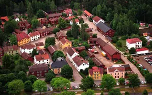 Blick auf Gamla Linköping in Linköping Schweden